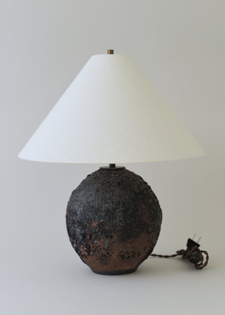 Raku Series Small Orb Lamp - Limited Edition - Victoria Morris Pottery