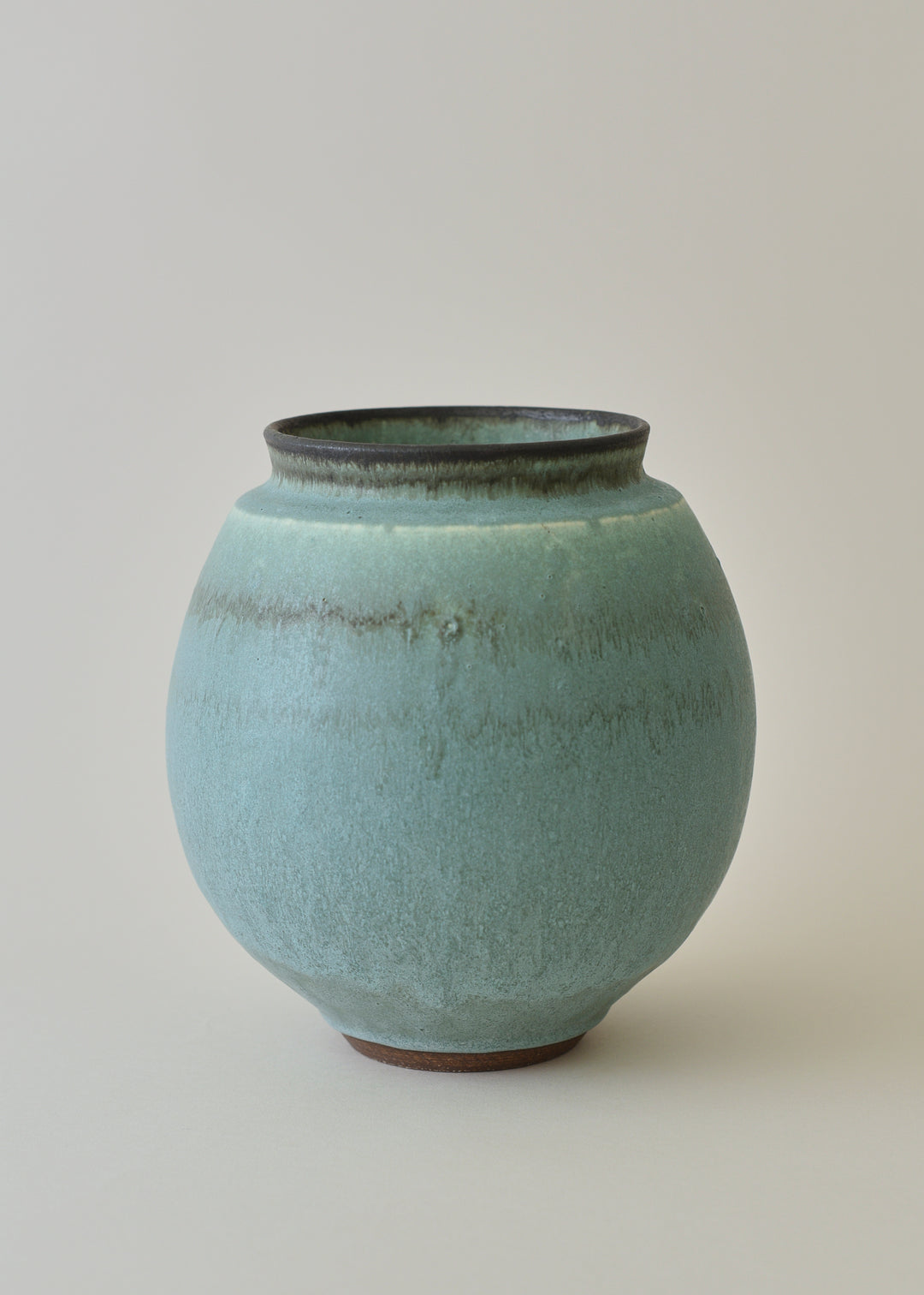 Low Poppy Vase in Bronzed Jade - Victoria Morris Pottery