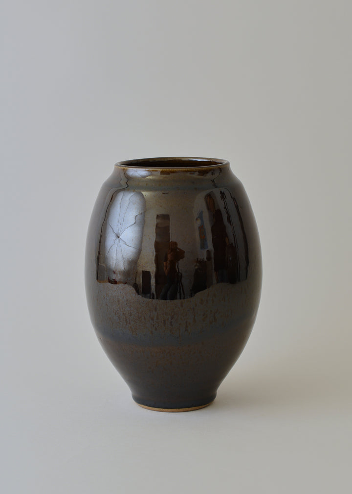 Oval Series Vase in Amber - Victoria Morris Pottery