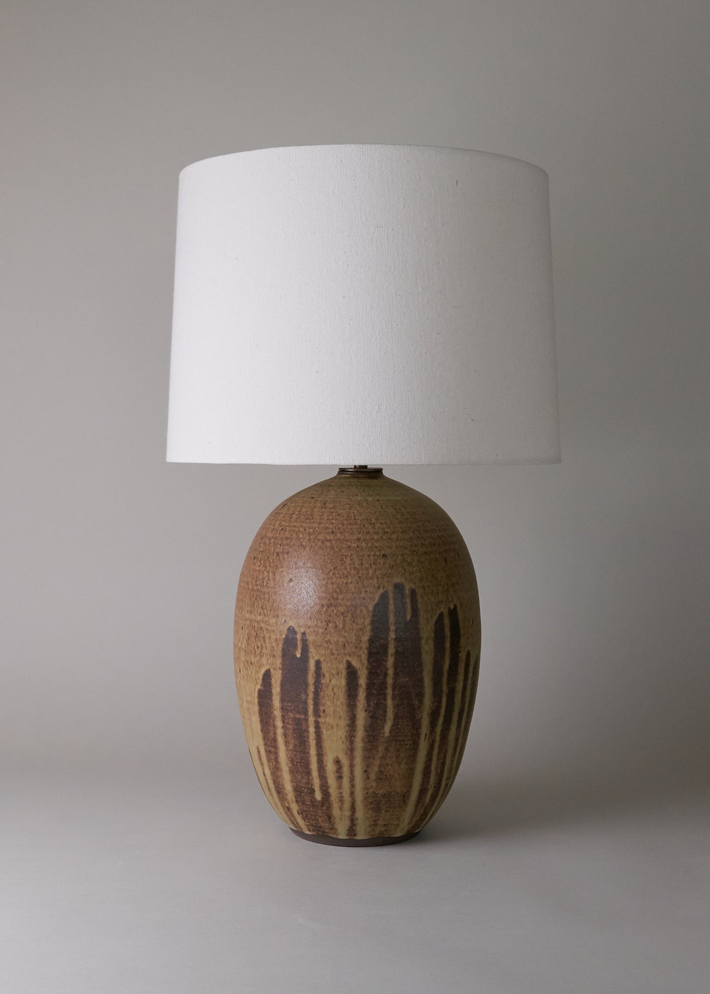 Large Oval Lamp in Live Oak - Victoria Morris Pottery