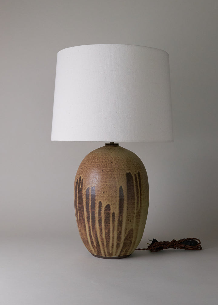 Large Oval Lamp in Live Oak - Victoria Morris Pottery