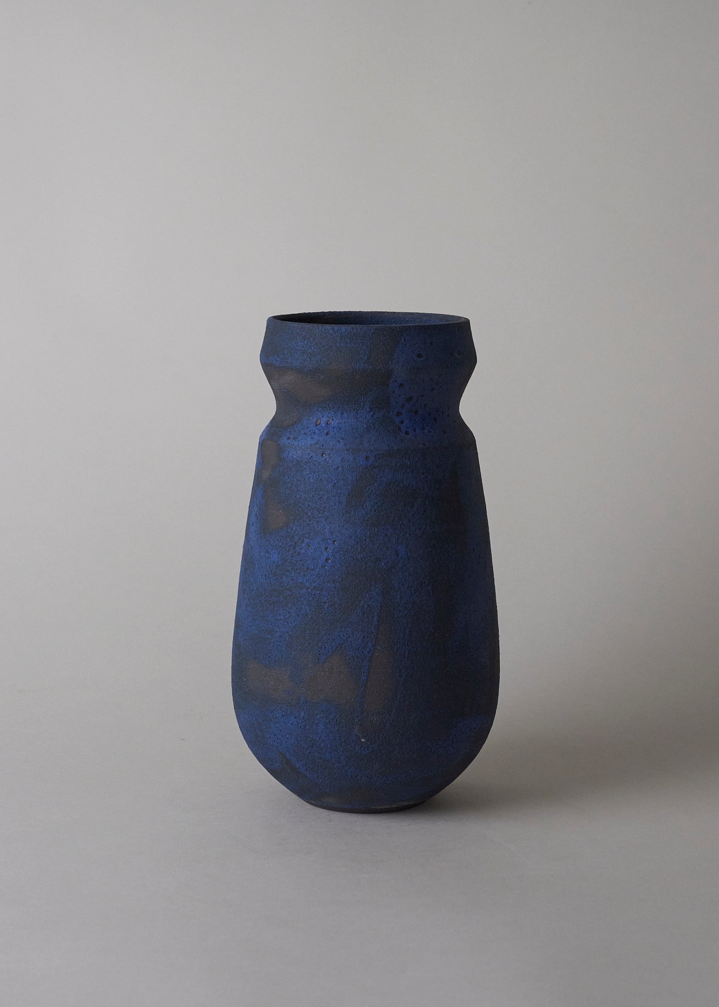 Poppy Series Vase in Brushed Cobalt - Victoria Morris Pottery