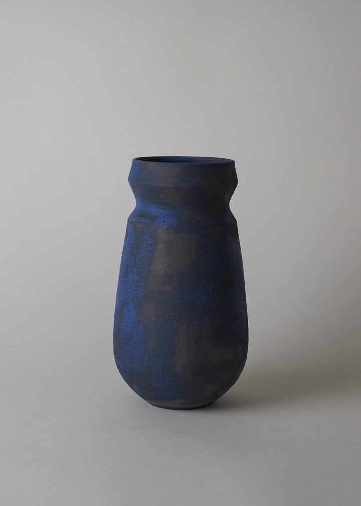 Poppy Series Vase in Brushed Cobalt - Victoria Morris Pottery