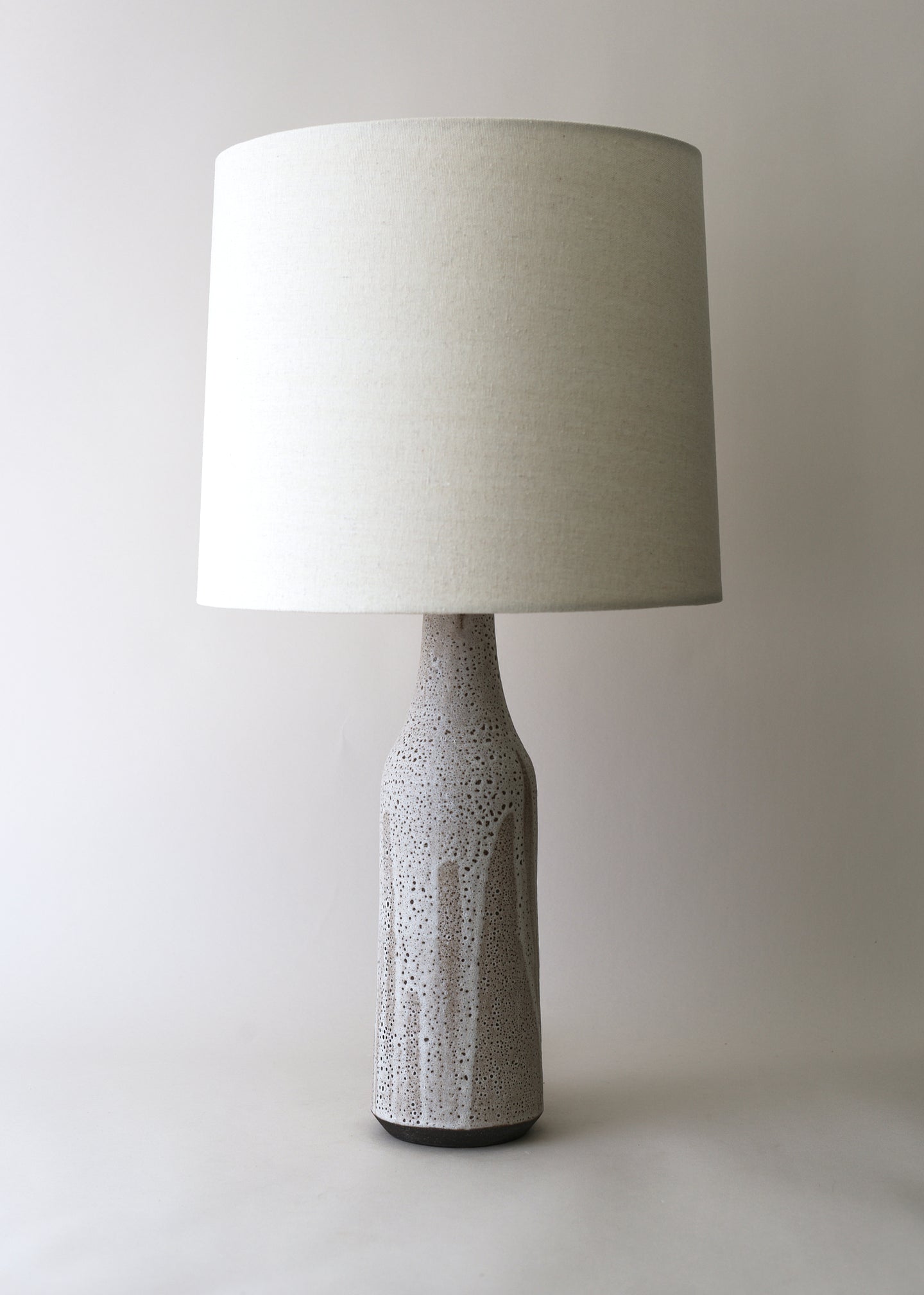Elongated Bottle Lamp in Poured White - Victoria Morris Pottery