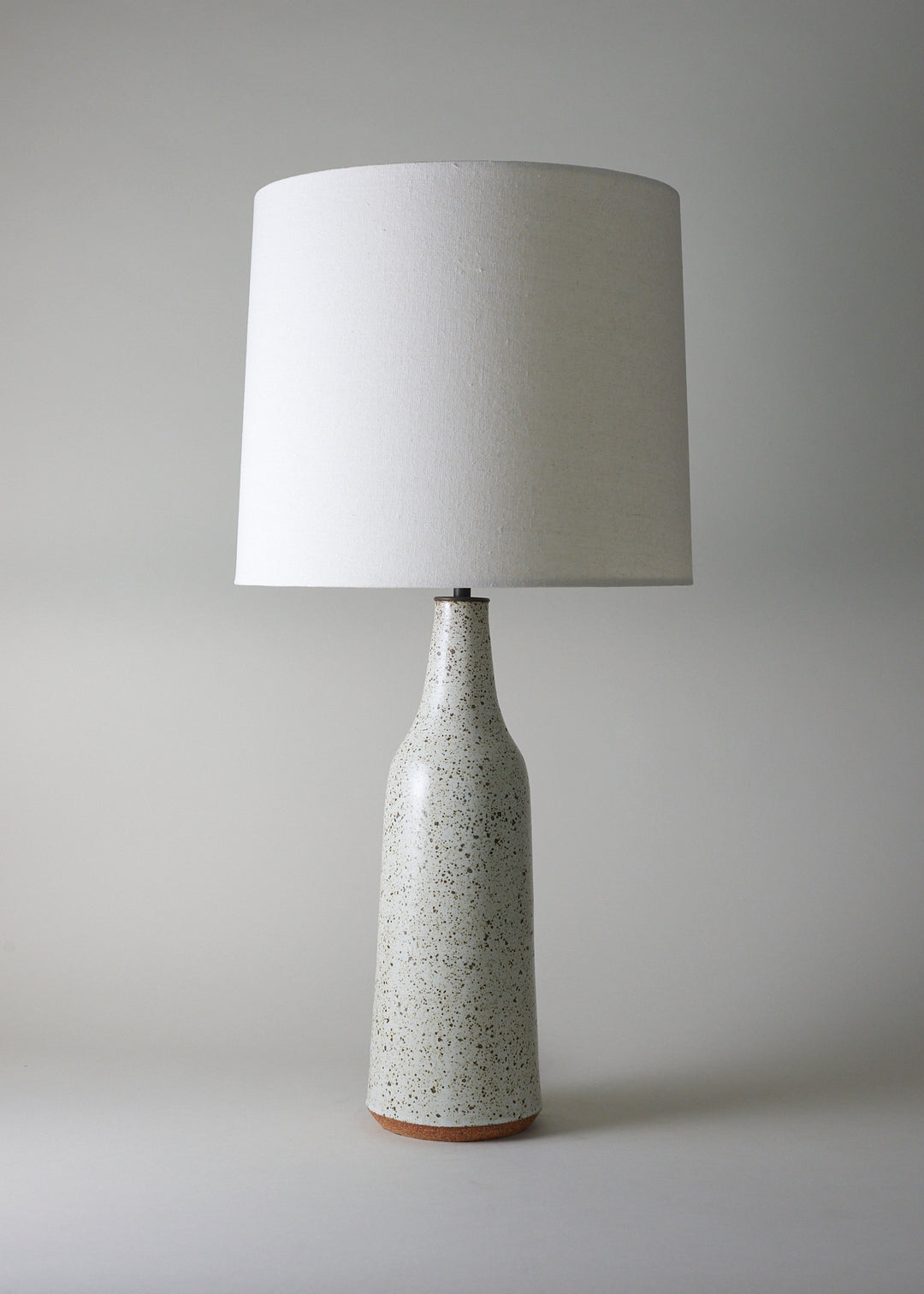 Elongated Bottle Lamp in Mottled Ivory - Victoria Morris Pottery