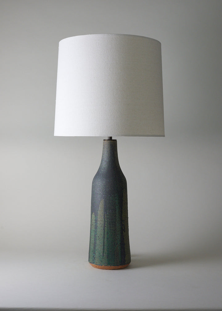 Elongated Bottle Lamp in Lichen - Victoria Morris Pottery