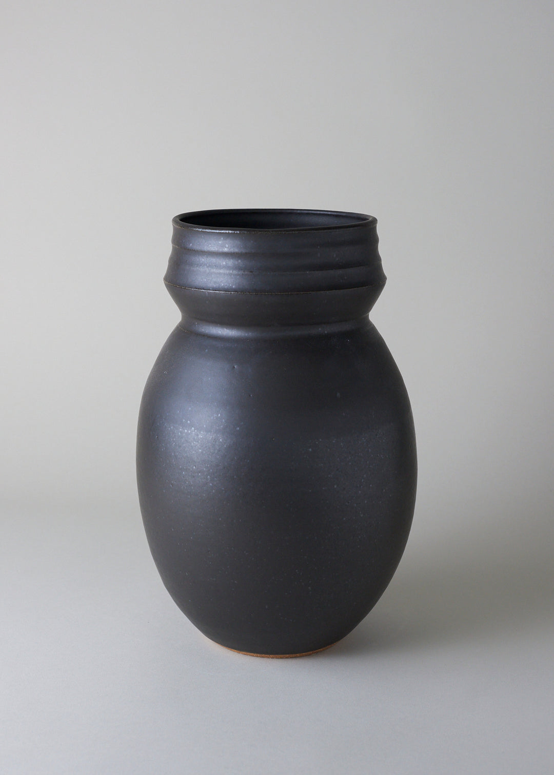 Flora Series Vase No.16 in Iron Black - Victoria Morris Pottery