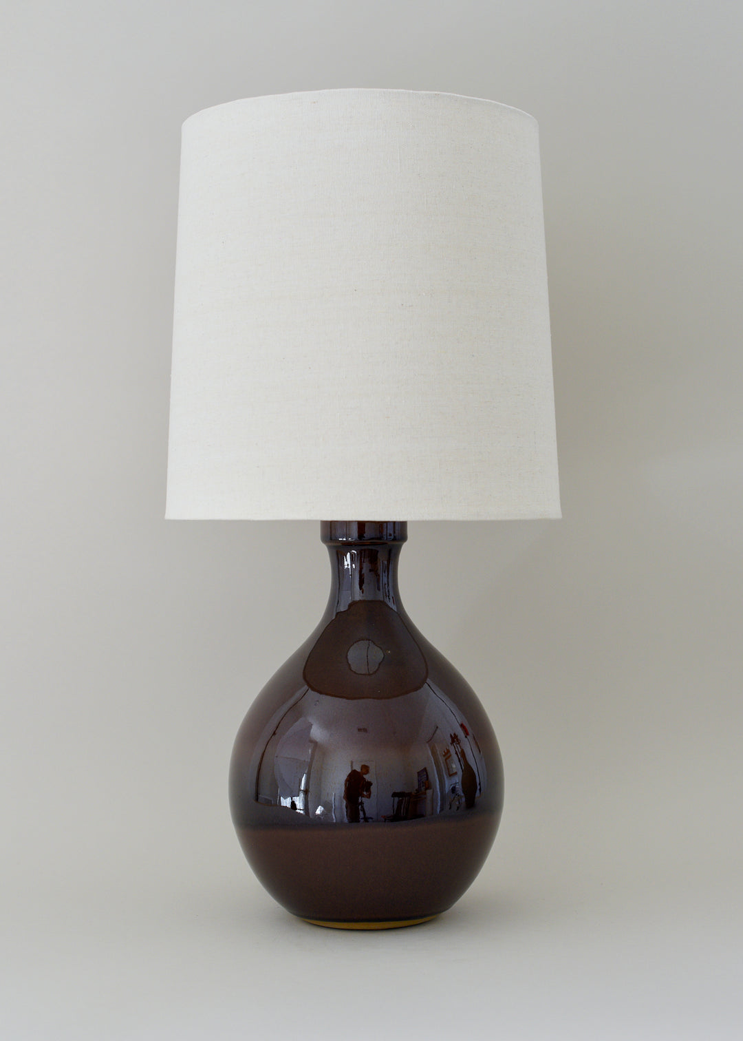 Large Iris Lamp in Amber - Victoria Morris Pottery