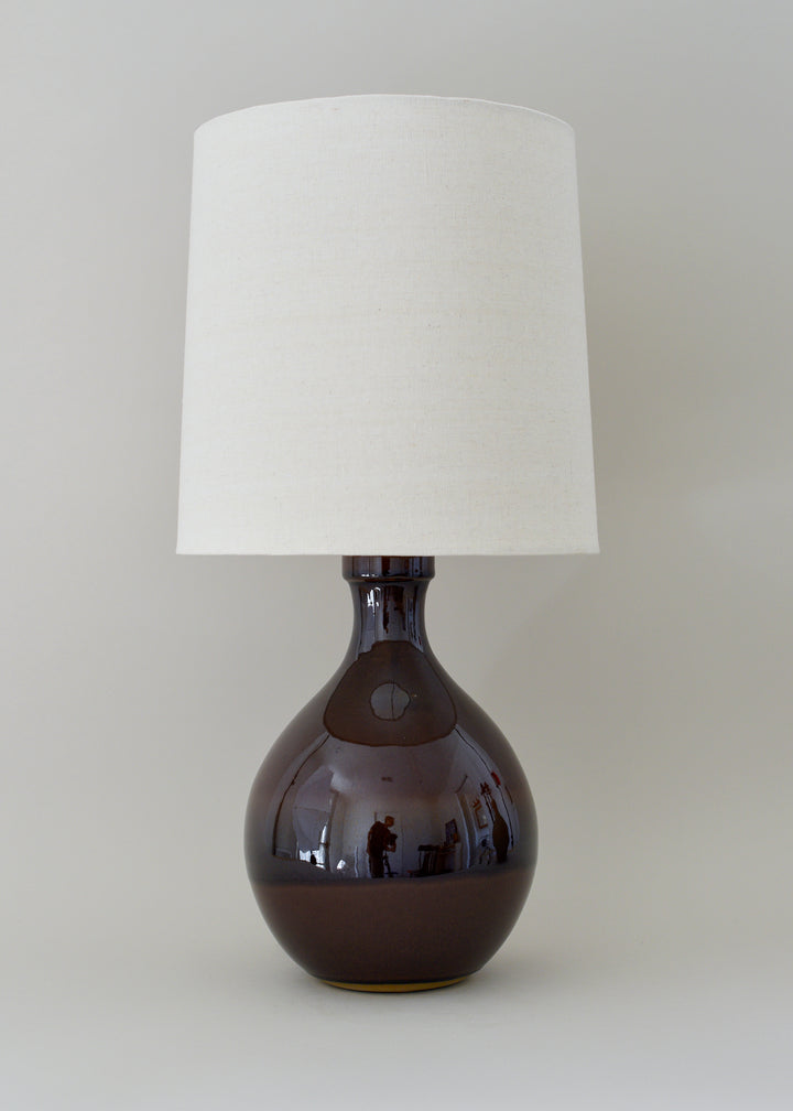 Large Iris Lamp in Amber - Victoria Morris Pottery