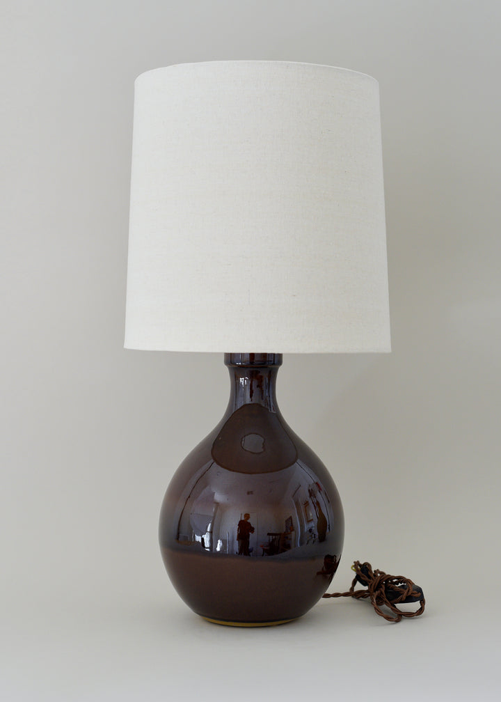 Large Iris Lamp in Amber - Victoria Morris Pottery