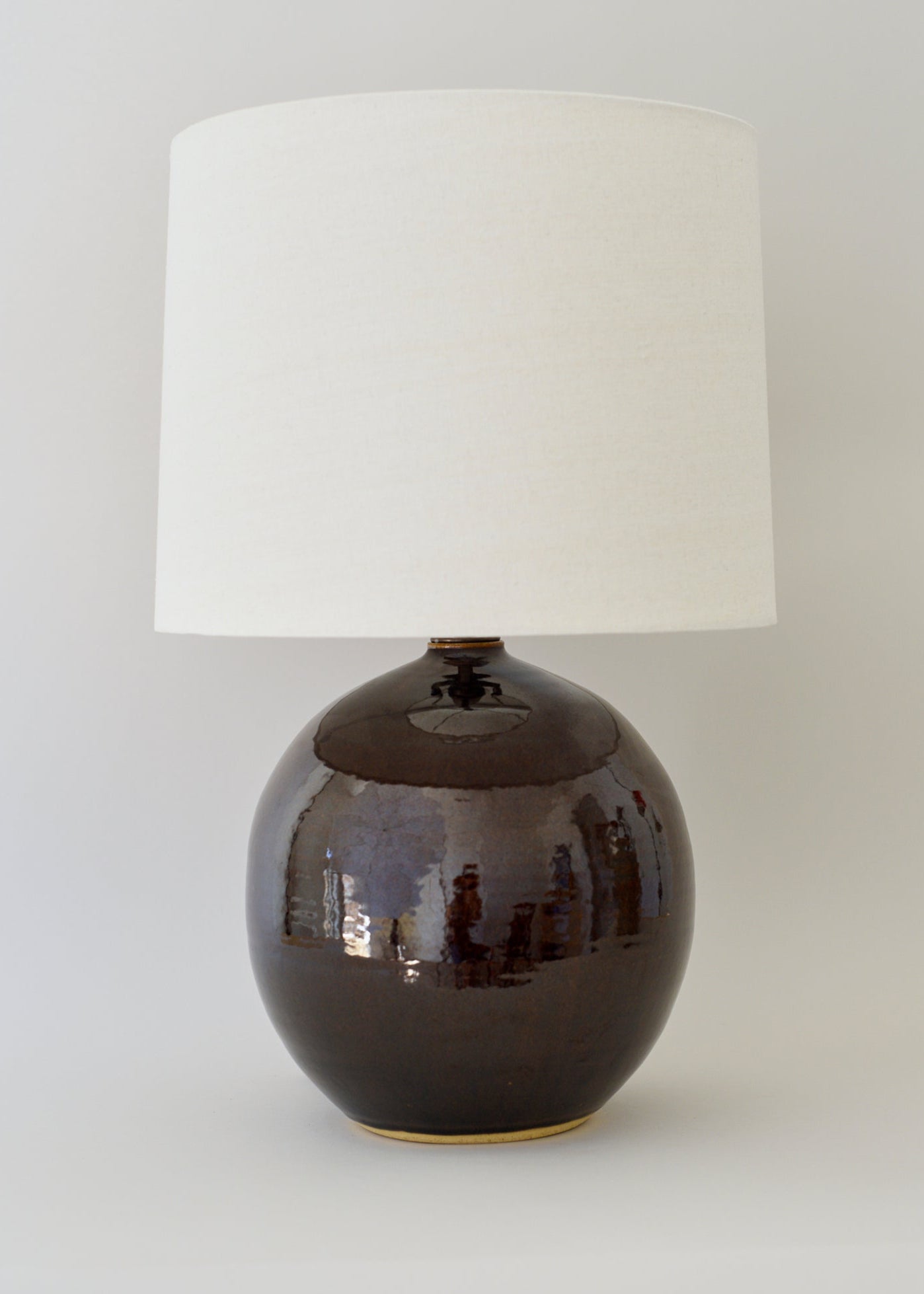 Large Orb Lamp in Amber - Victoria Morris Pottery