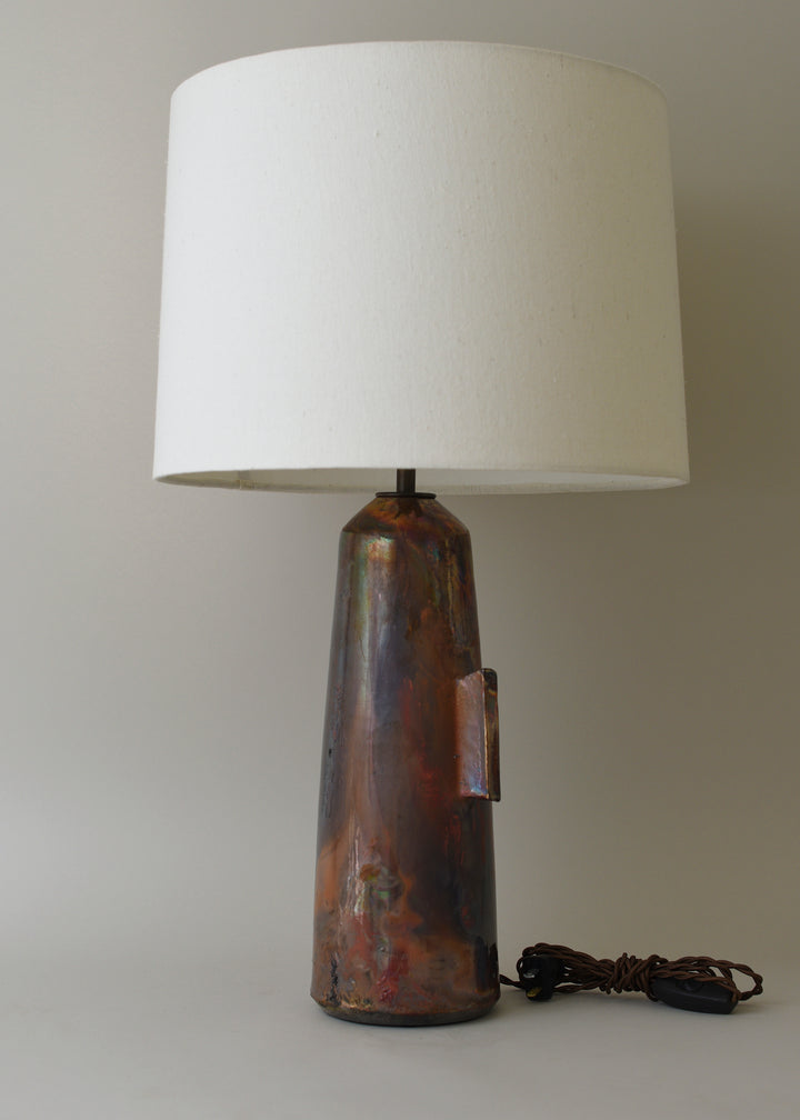 Raku Gloss Series Sail Lamp - Victoria Morris Pottery