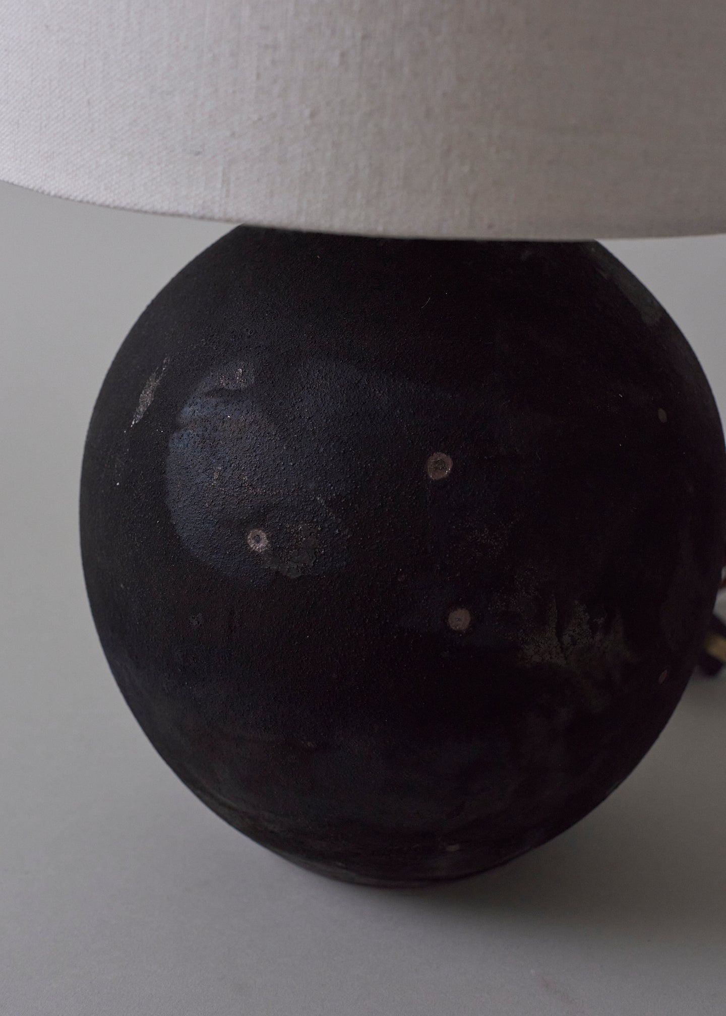 Raku Series Small Orb Lamp - Victoria Morris Pottery