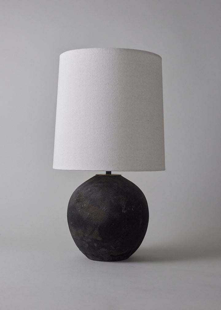 Raku Series Small Orb Lamp - Victoria Morris Pottery