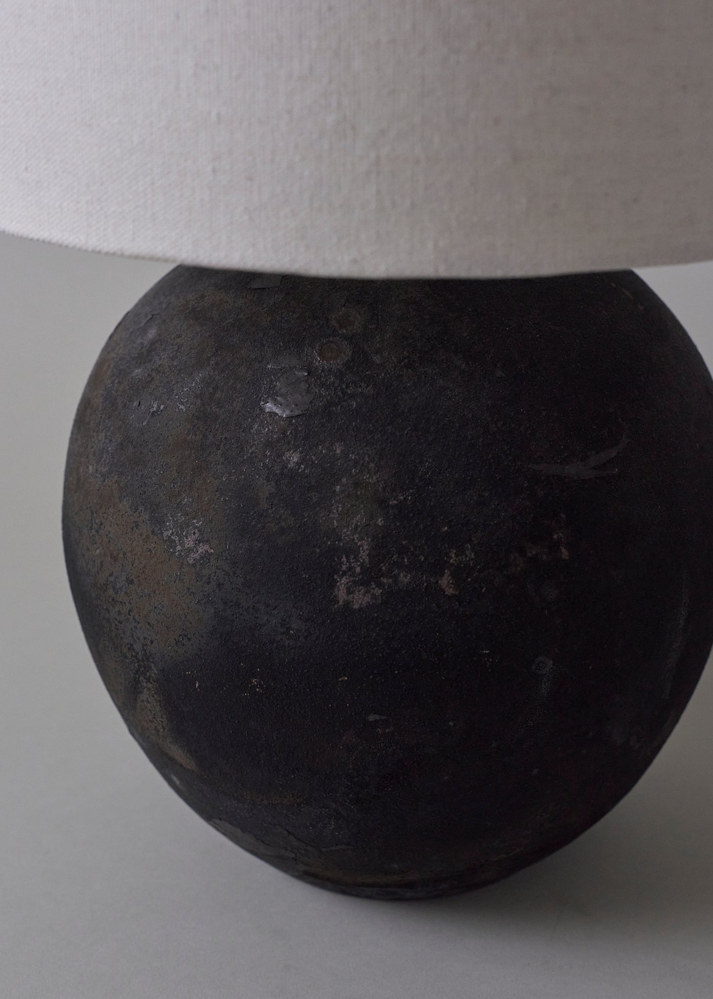 Raku Series Small Orb Lamp - Victoria Morris Pottery