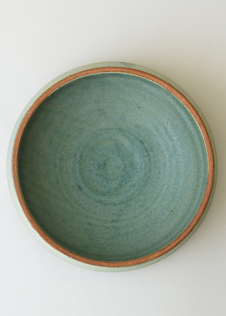 Large Ridged Architectural Bowl in Copper Green - Victoria Morris Pottery
