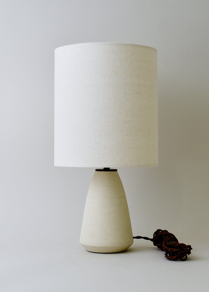 Small Angle Lamp in Combed Chalk - Victoria Morris Pottery