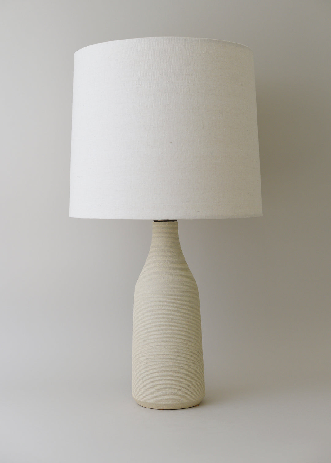 Large Bottle Lamp in Combed Chalk - Victoria Morris Pottery