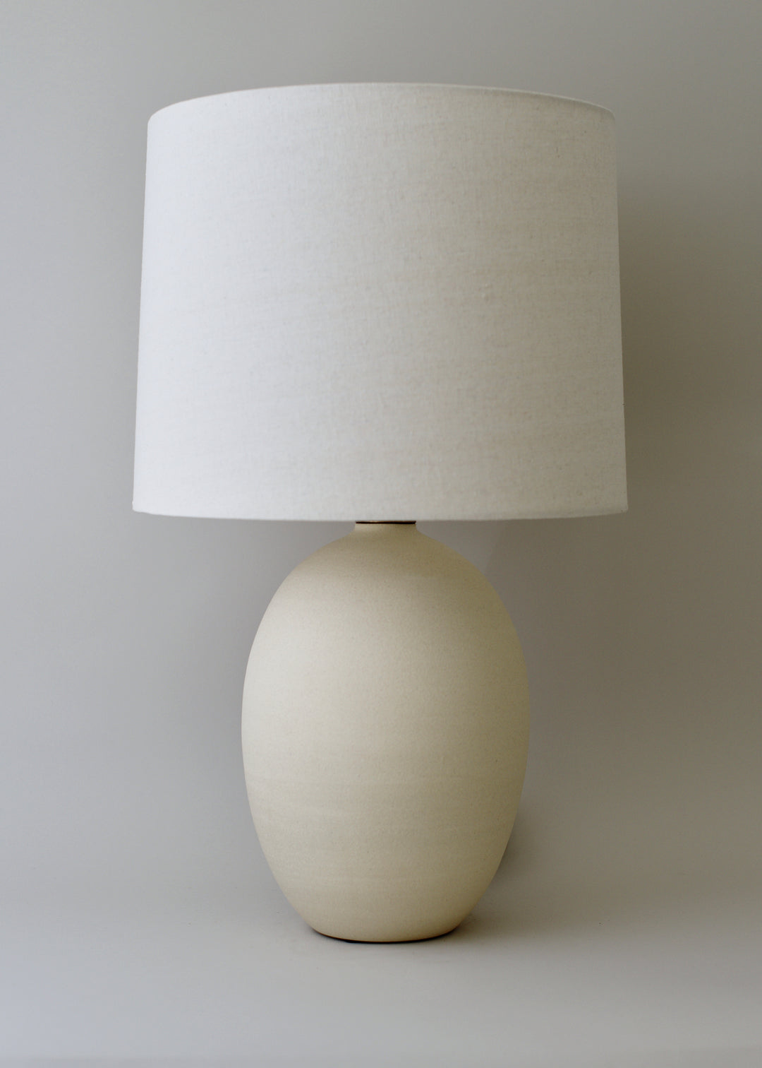 Large Oval Lamp in Chalk - Victoria Morris Pottery