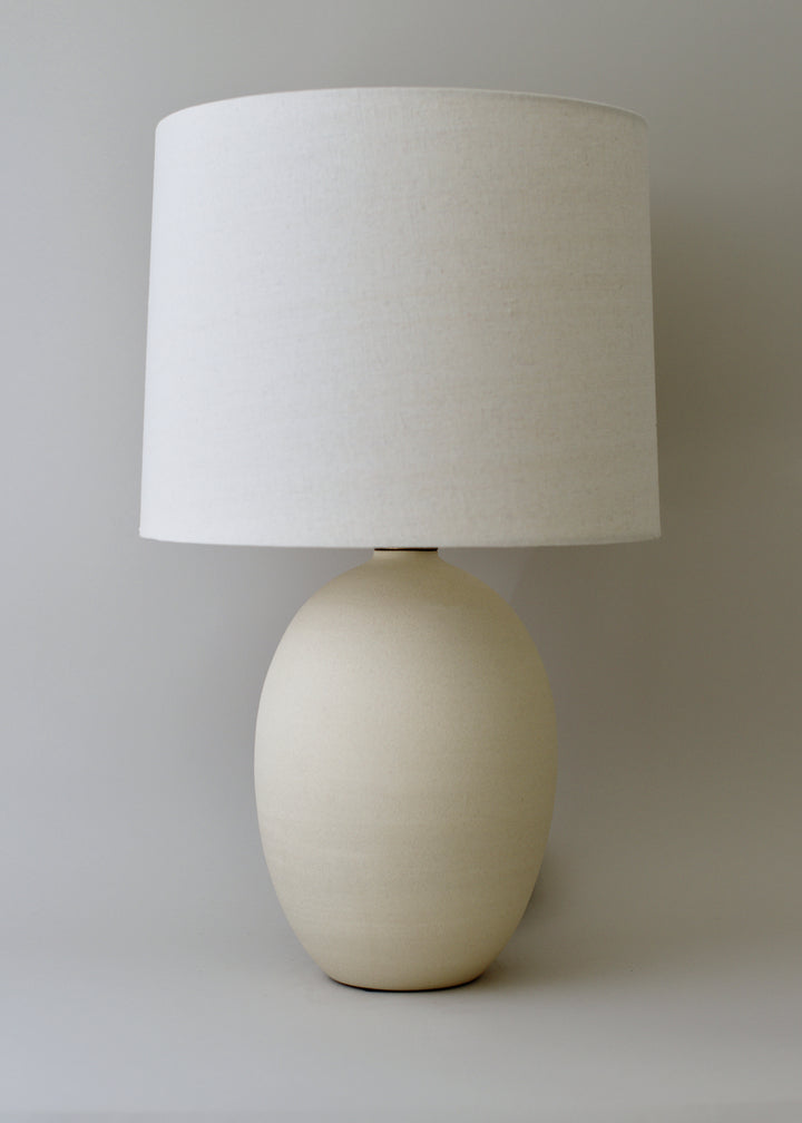 Large Oval Lamp in Chalk - Victoria Morris Pottery