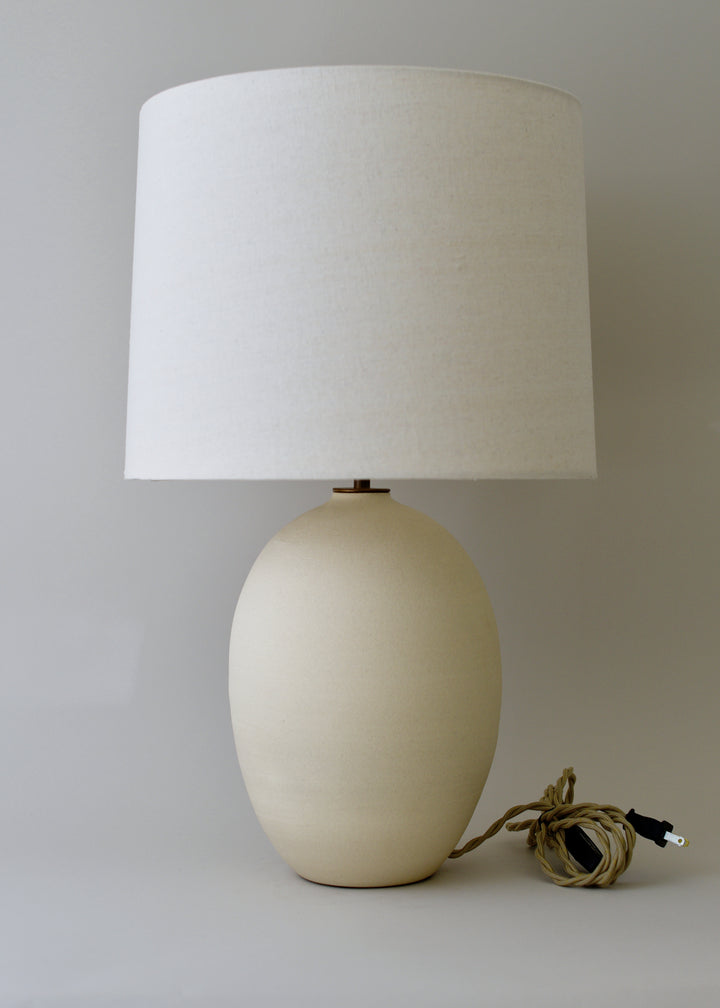 Large Oval Lamp in Chalk - Victoria Morris Pottery