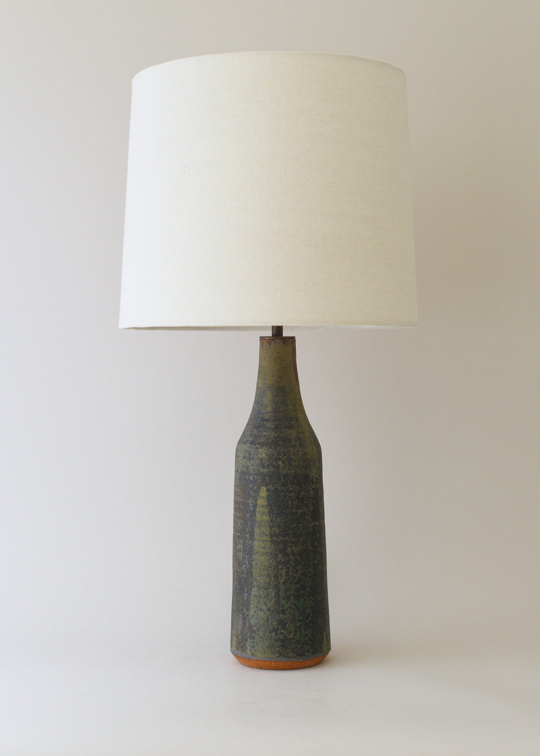 Elongated Bottle Lamp in Lichen - Victoria Morris Pottery