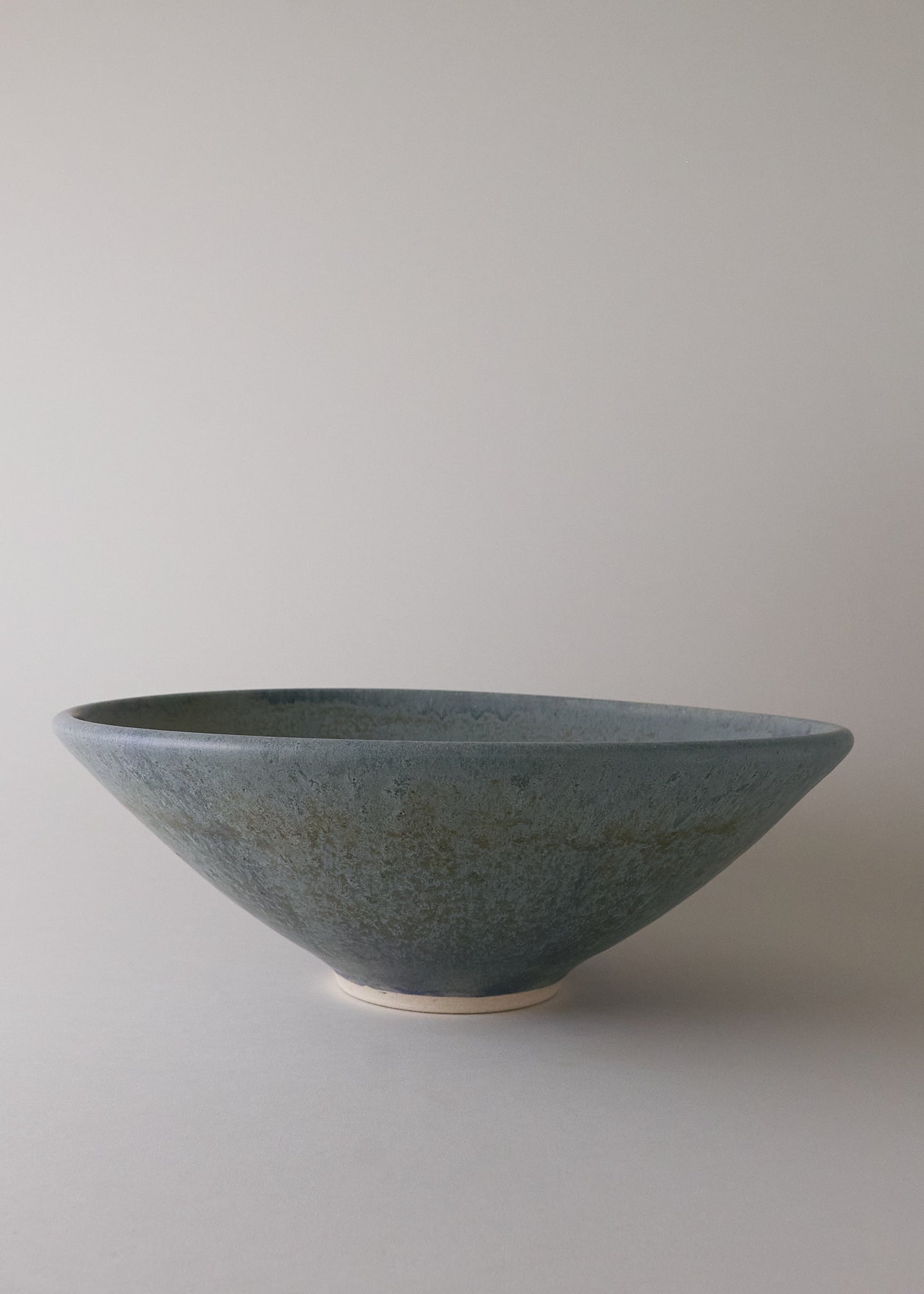 Large Essential Angled Serving Bowl in Lake Blue - Victoria Morris Pottery