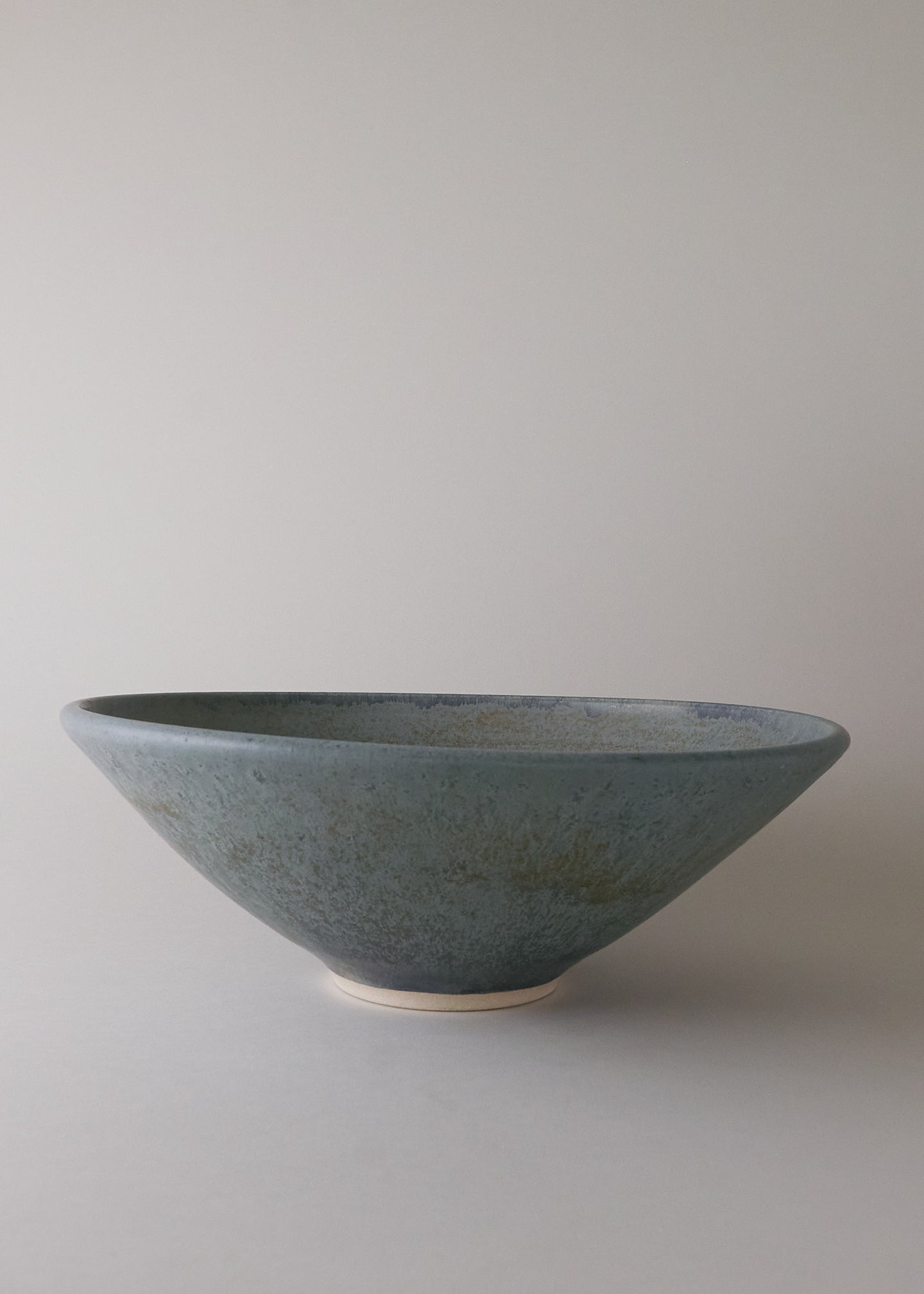 Large Essential Angled Serving Bowl in Lake Blue - Victoria Morris Pottery