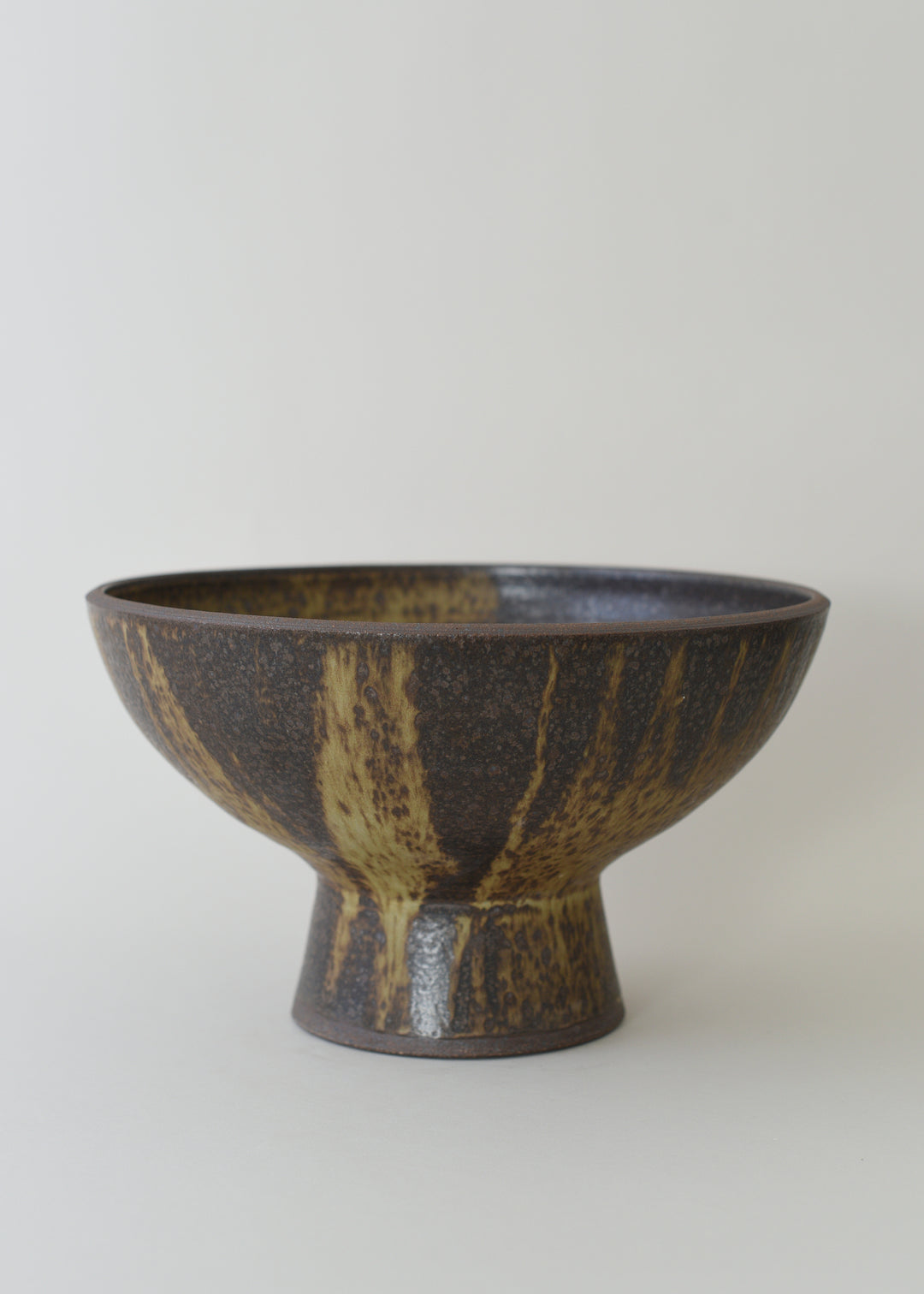 Large Footed Bowl in Live Oak - Victoria Morris Pottery