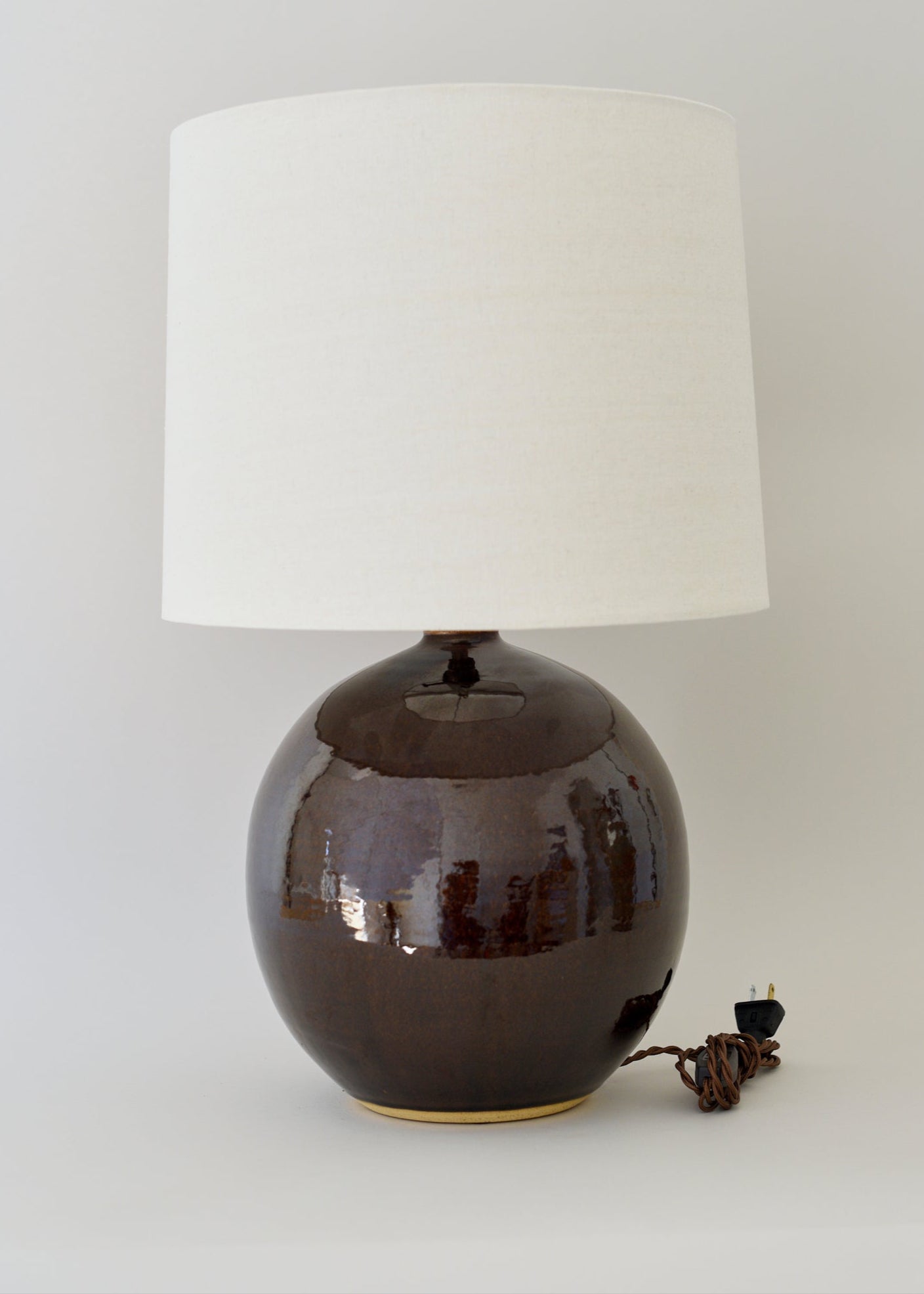 Large Orb Lamp in Amber - Victoria Morris Pottery