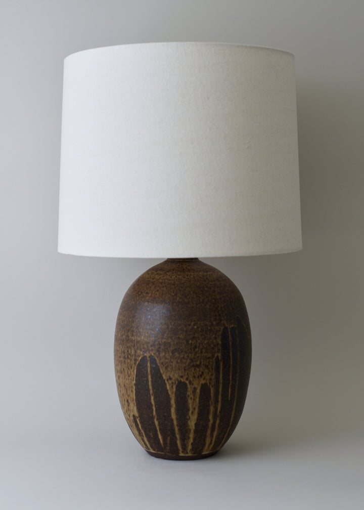 Large Oval Lamp in Live Oak - Victoria Morris Pottery
