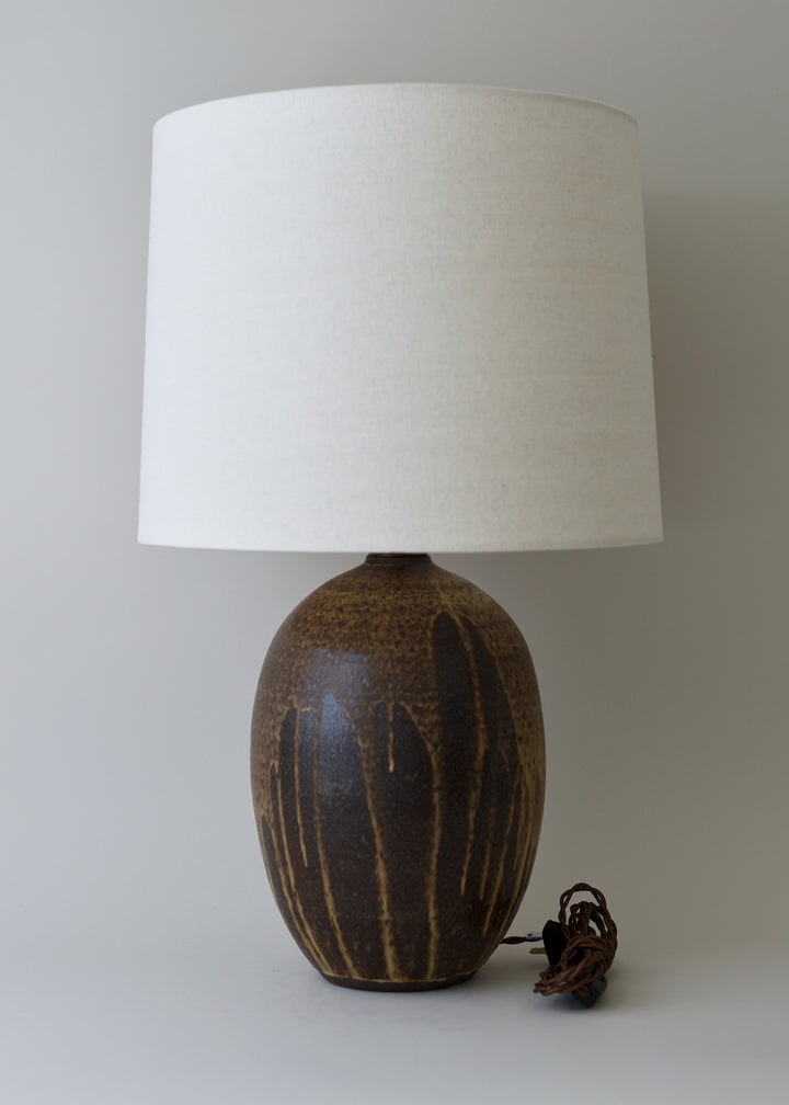 Large Oval Lamp in Live Oak - Victoria Morris Pottery