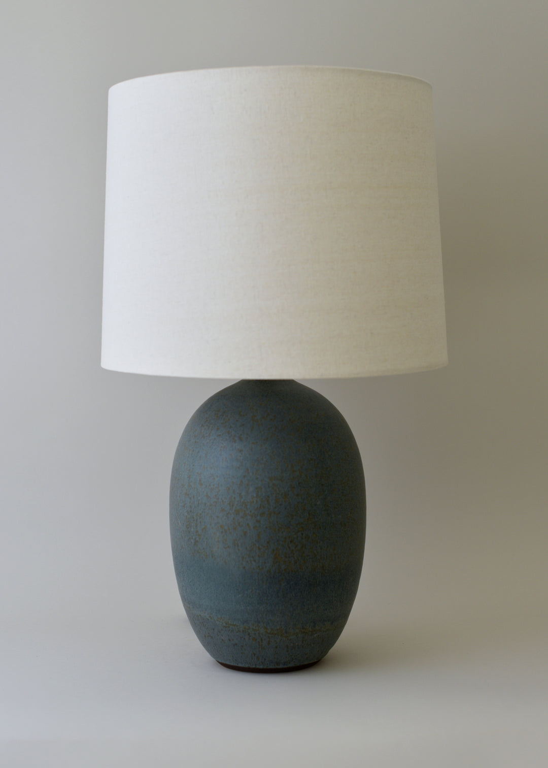 Large Oval Lamp in Lake Blue - Victoria Morris Pottery