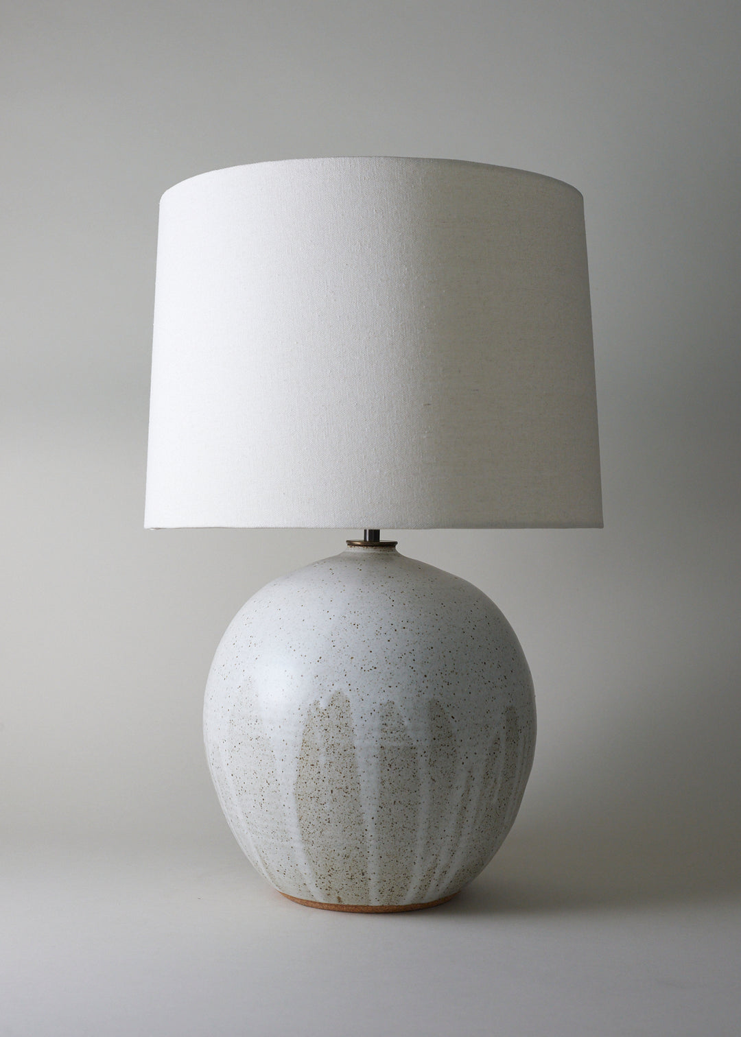 Large Orb Lamp in Mottled Ivory - Victoria Morris Pottery