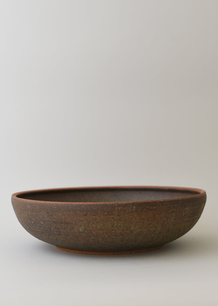 Large Low Rounded Bowl in Lichen - Victoria Morris Pottery
