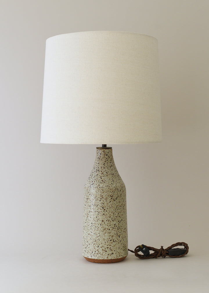 Large Bottle Lamp in Mottled Ivory - Victoria Morris Pottery