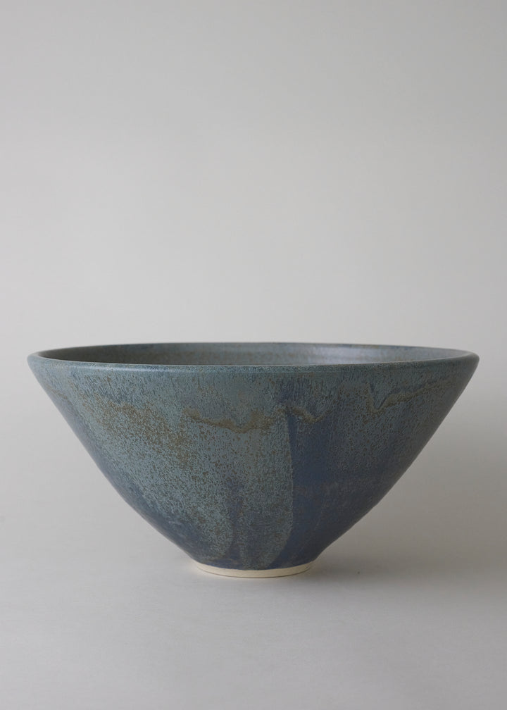 Large Essential Angled Serving Bowl in Lake Blue - Victoria Morris Pottery