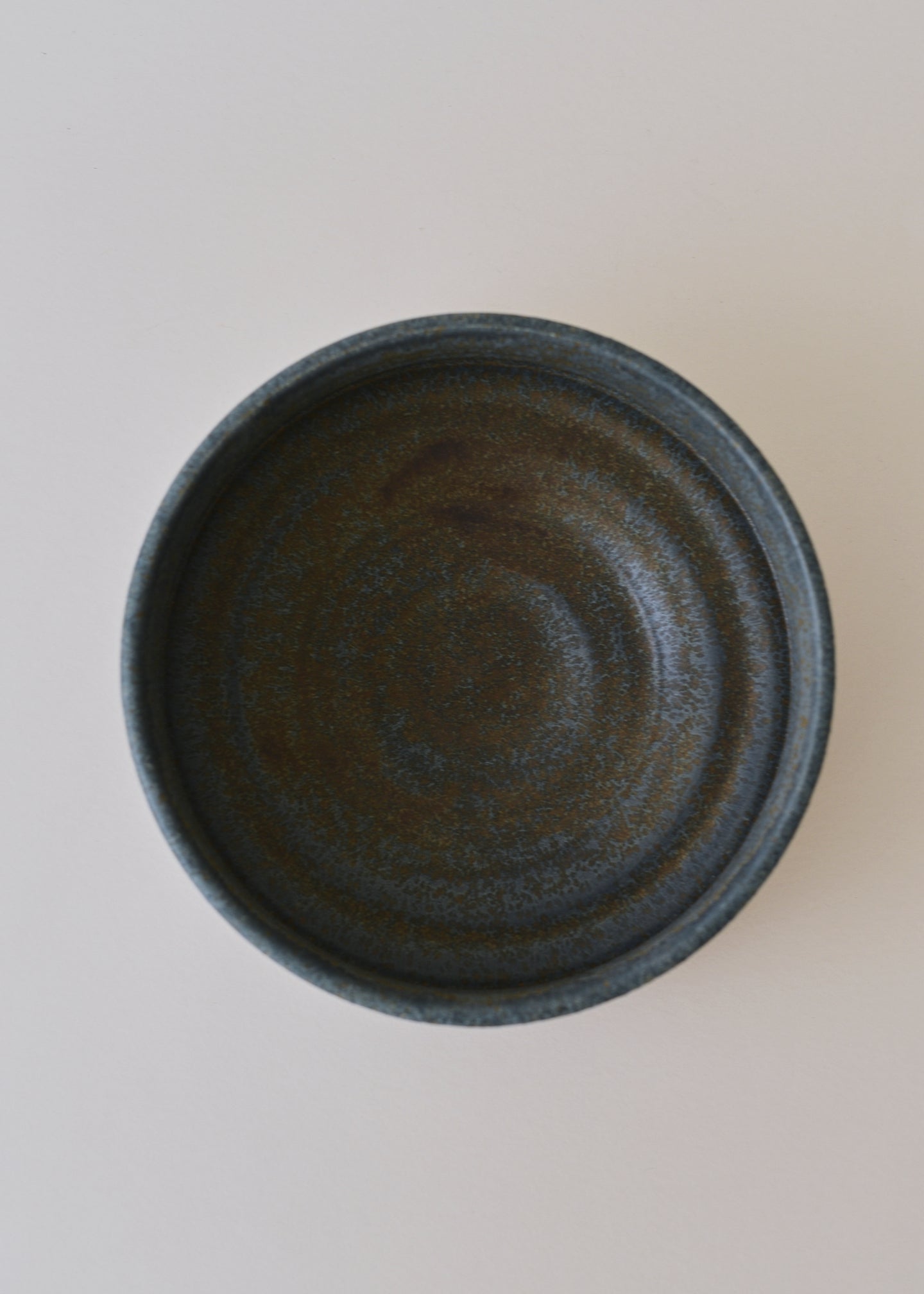 Large Ridged Architectural Bowl  in Lake Blue - Victoria Morris Pottery