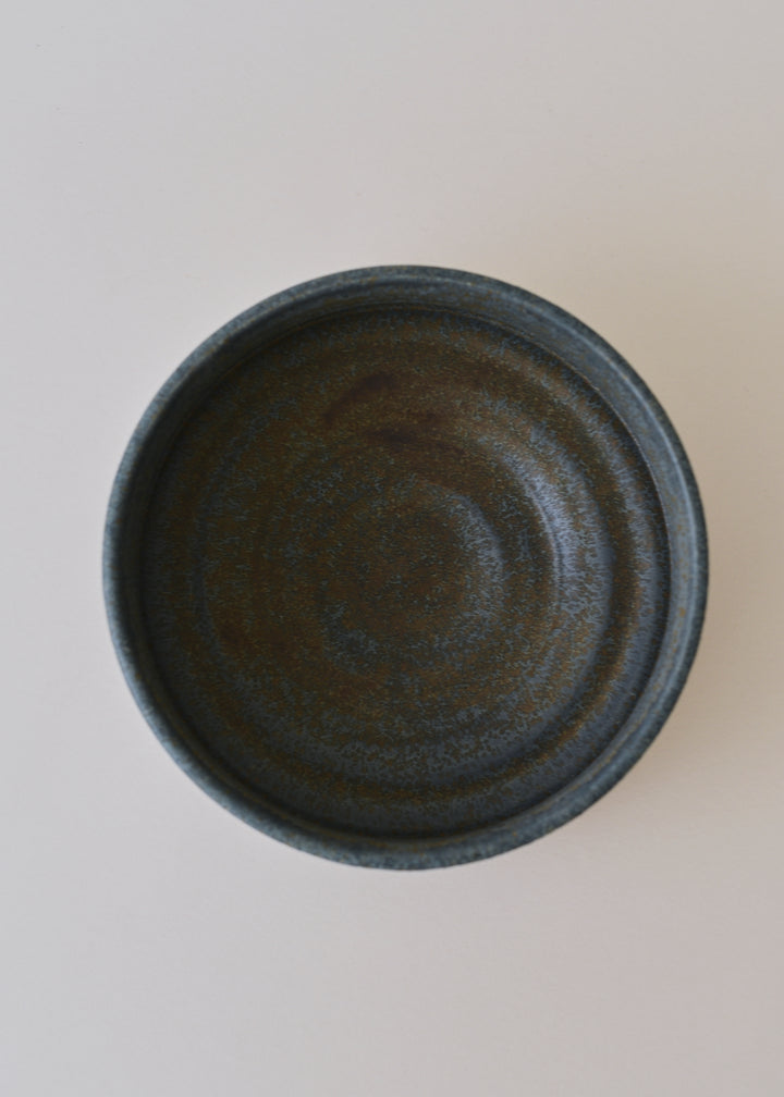 Large Ridged Architectural Bowl  in Lake Blue - Victoria Morris Pottery