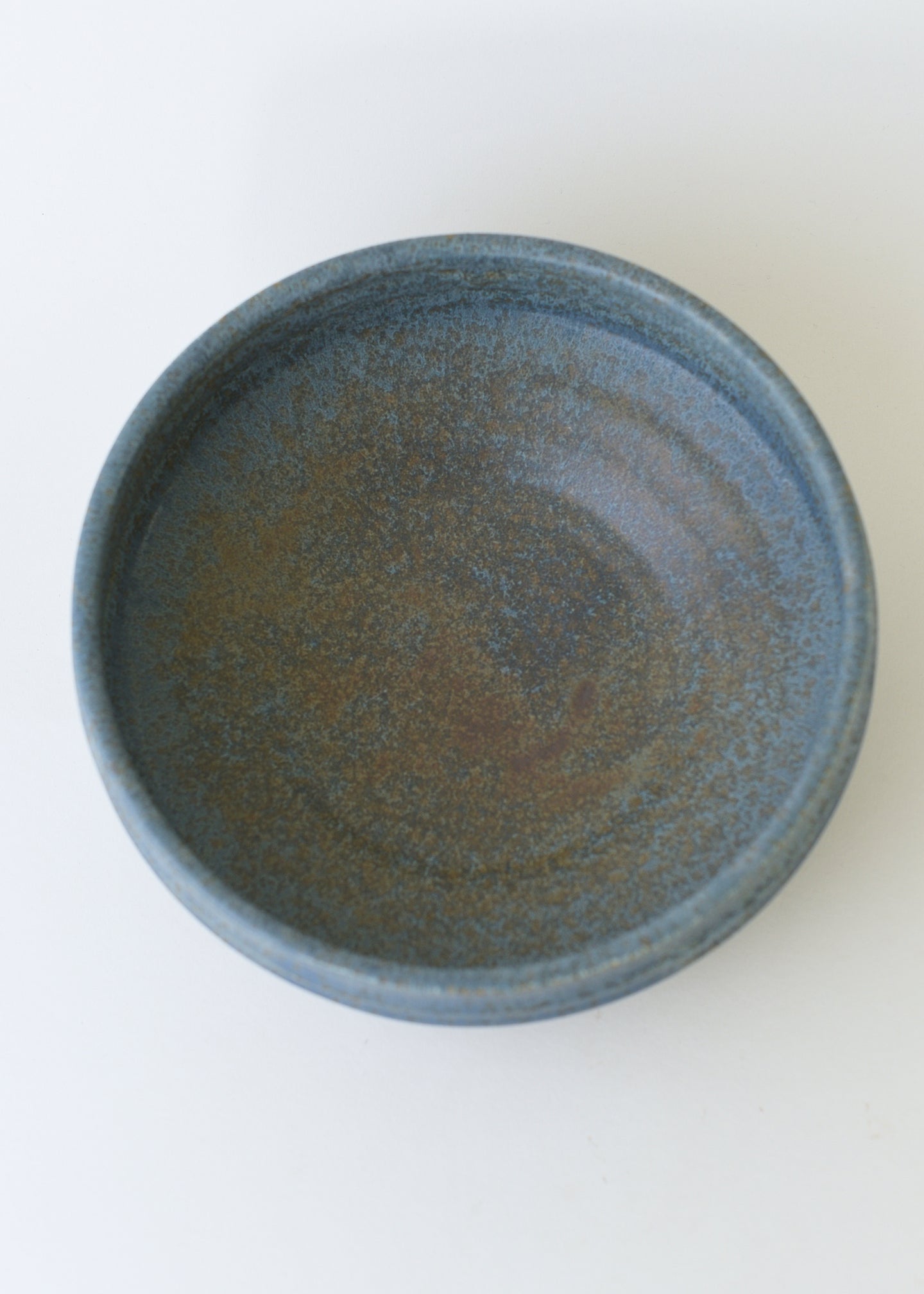 Large Ridged Architectural Bowl  in Lake Blue - Victoria Morris Pottery