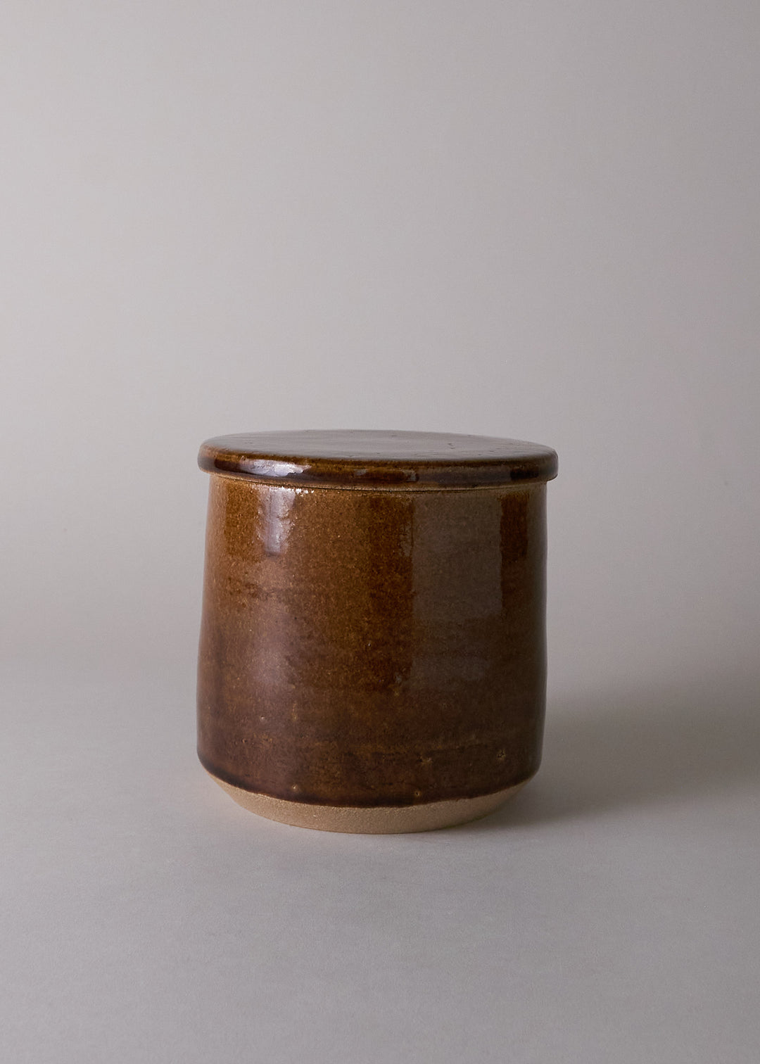 Extra Small Canister in Dark Amber - Victoria Morris Pottery