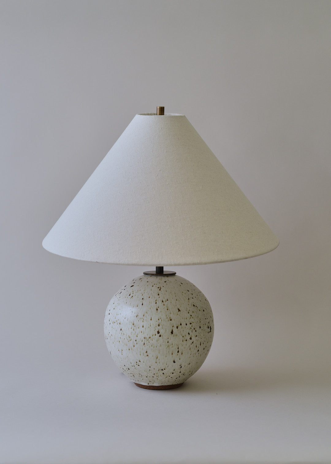 Small Orb Lamp in Mottled Ivory - Victoria Morris Pottery