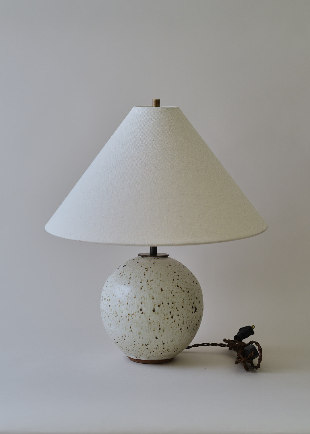 Small Orb Lamp in Mottled Ivory - Victoria Morris Pottery