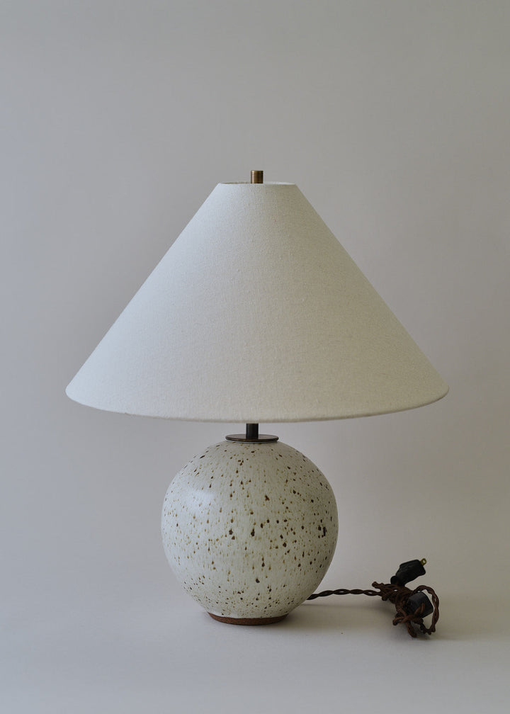 Small Orb Lamp in Mottled Ivory - Limited Edition - Victoria Morris Pottery