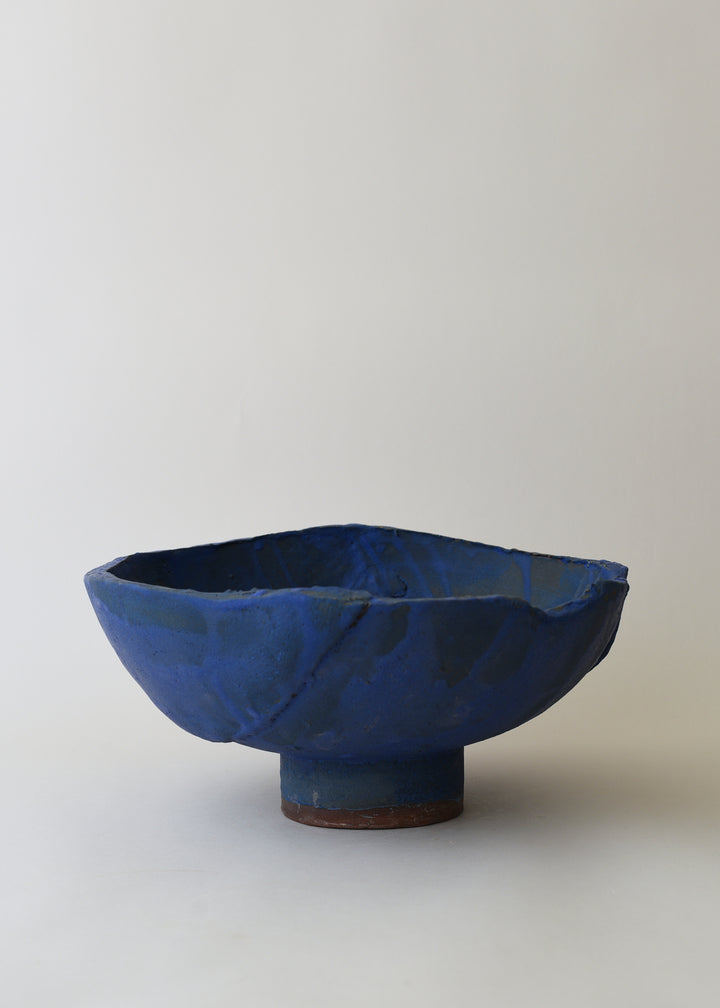 Slab Bowl in Brushed Cobalt - Victoria Morris Pottery