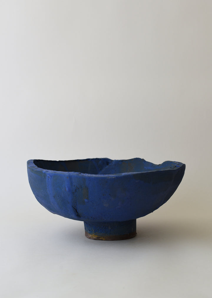 Slab Bowl in Brushed Cobalt - Victoria Morris Pottery
