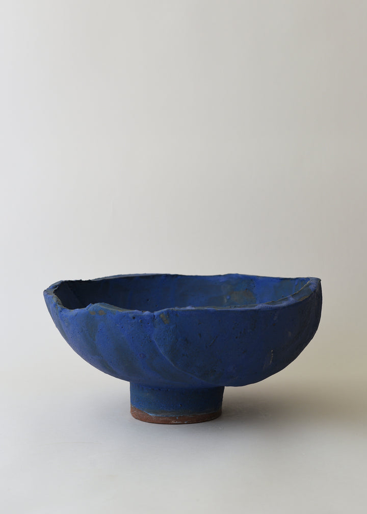 Slab Bowl in Brushed Cobalt - Victoria Morris Pottery