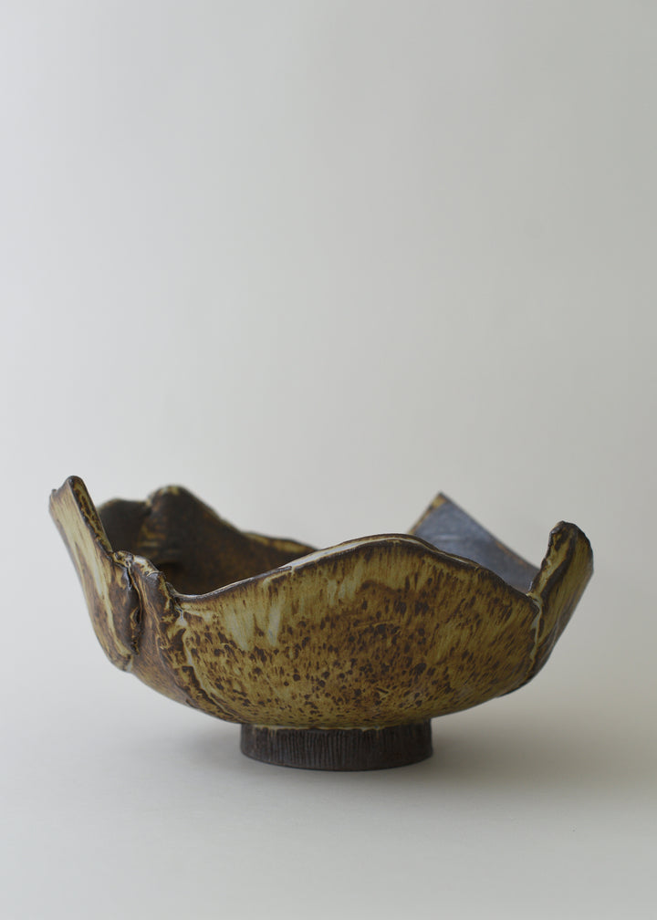 Slab Bowl in Live Oak - Victoria Morris Pottery