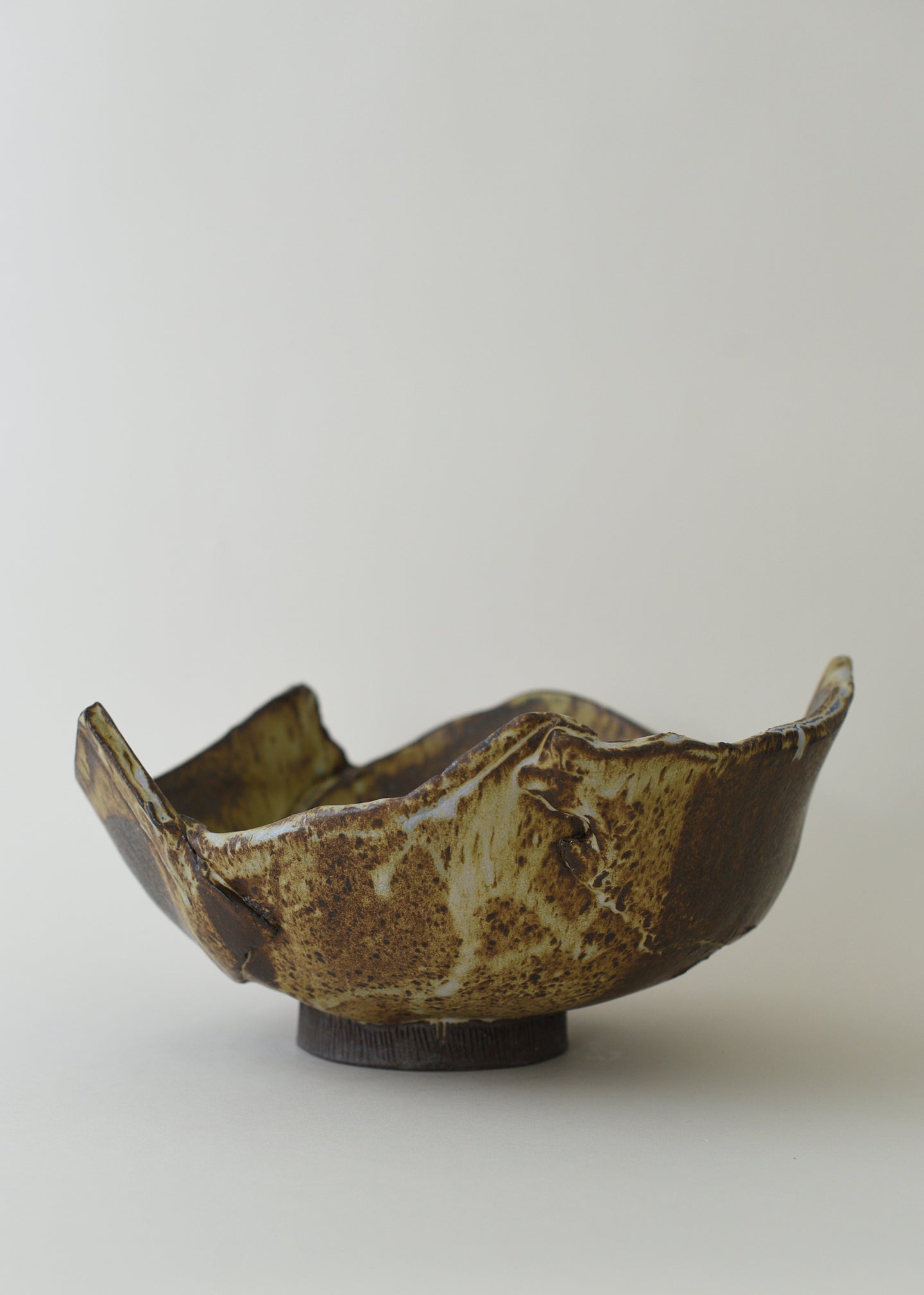 Slab Bowl in Live Oak - Victoria Morris Pottery
