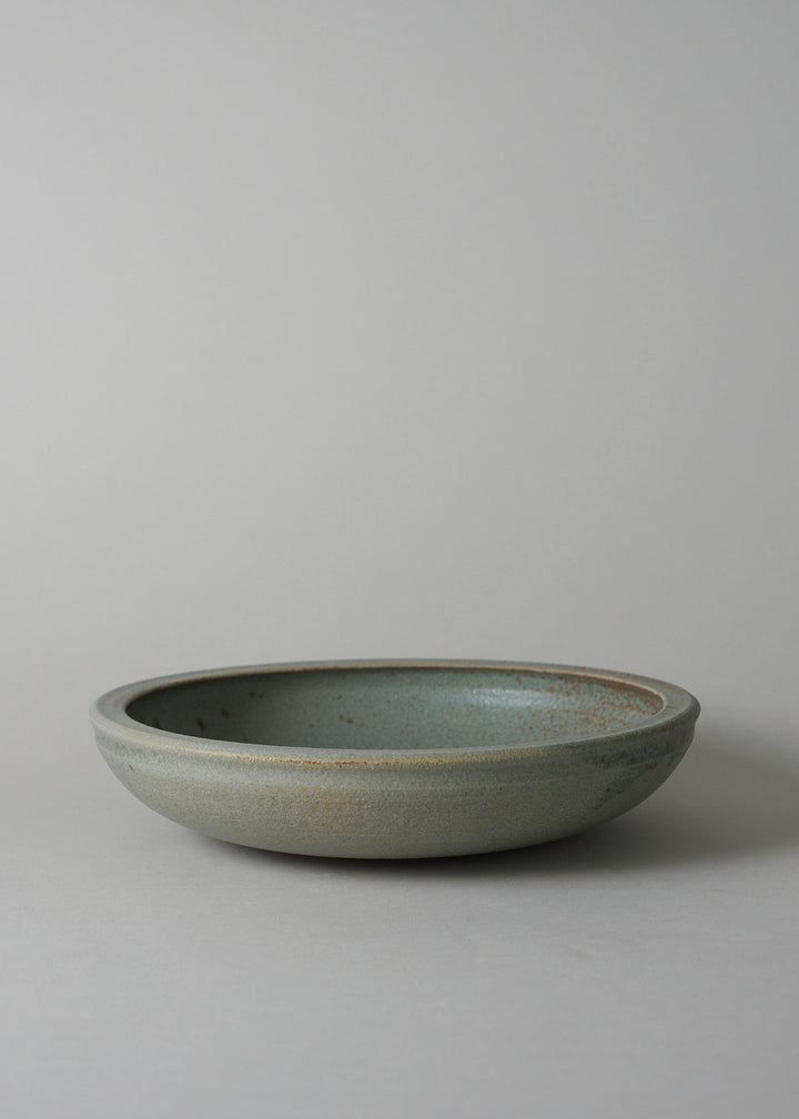 Low ledge Series Bowl in Copper Green - Victoria Morris Pottery